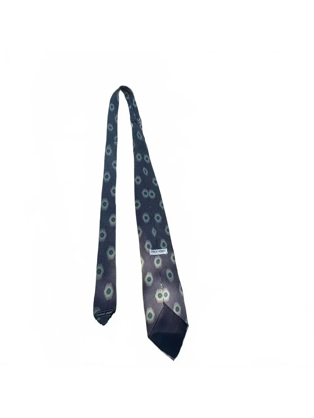 Giorgio Armani Cravatte Blue Patterned Silk Tie